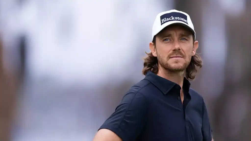 Tommy Fleetwood wearing a Blackstone cap